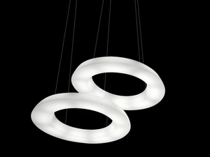 CIRCULAR POL J - LED dimmable polyethylene pendant lamp _ Martinelli Luce